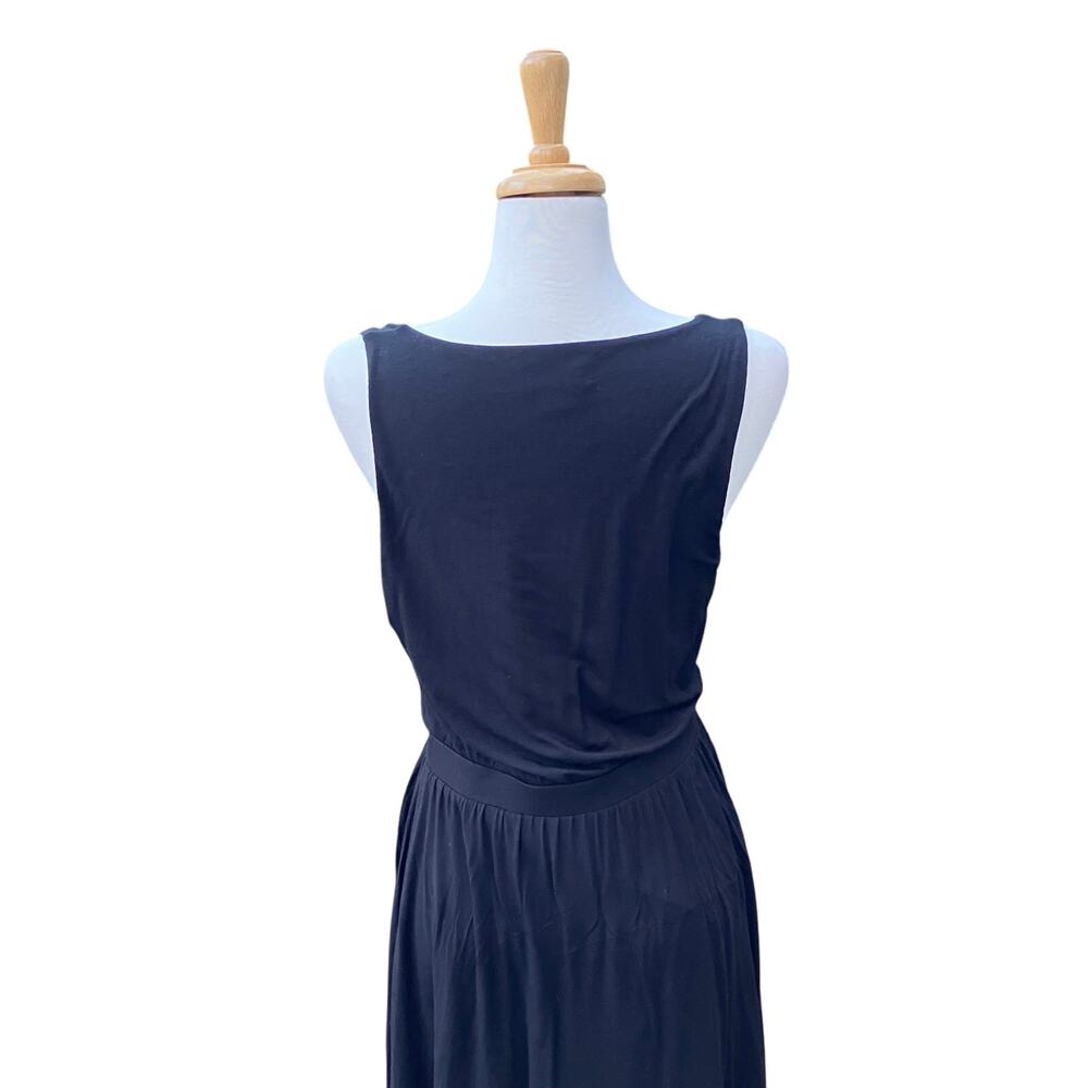 Maeve Anthropologie Dress Sz M Black Sleeveless Cowl Neck Jersey Classic Casual - Picture 8 of 13